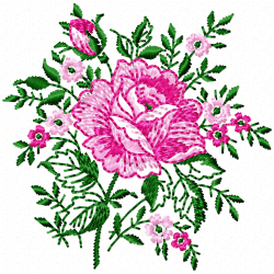 Flowers And Tree Embroidery Design 2